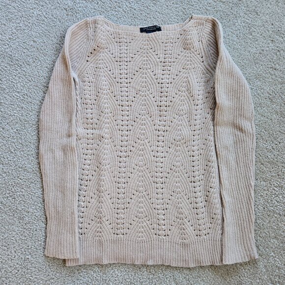 Ann Taylor Wool Cashmere Pointelle Sweater - Picture 4 of 8